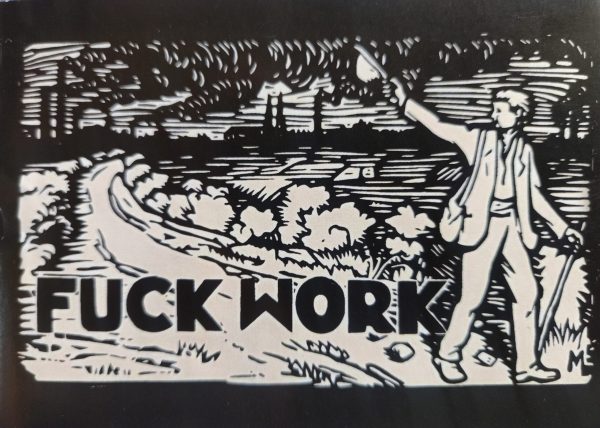 Fuck work sticker
