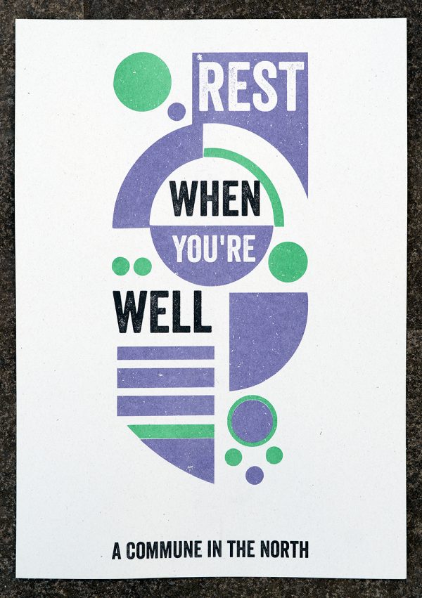 Rest when you're well poster