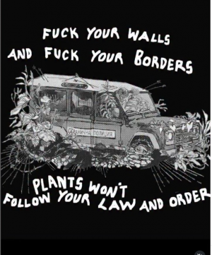 Fuck your walls - No Borders solidarity t-shirt